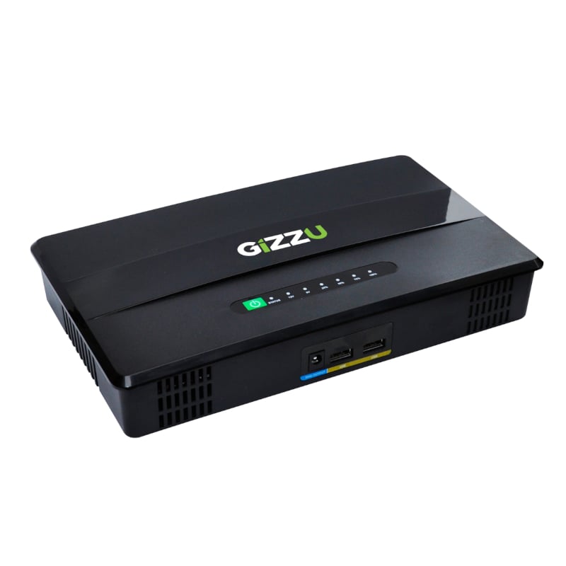 GIZZU 60W 65Wh 17600mAh Mini POE DC UPS Lithium – Black