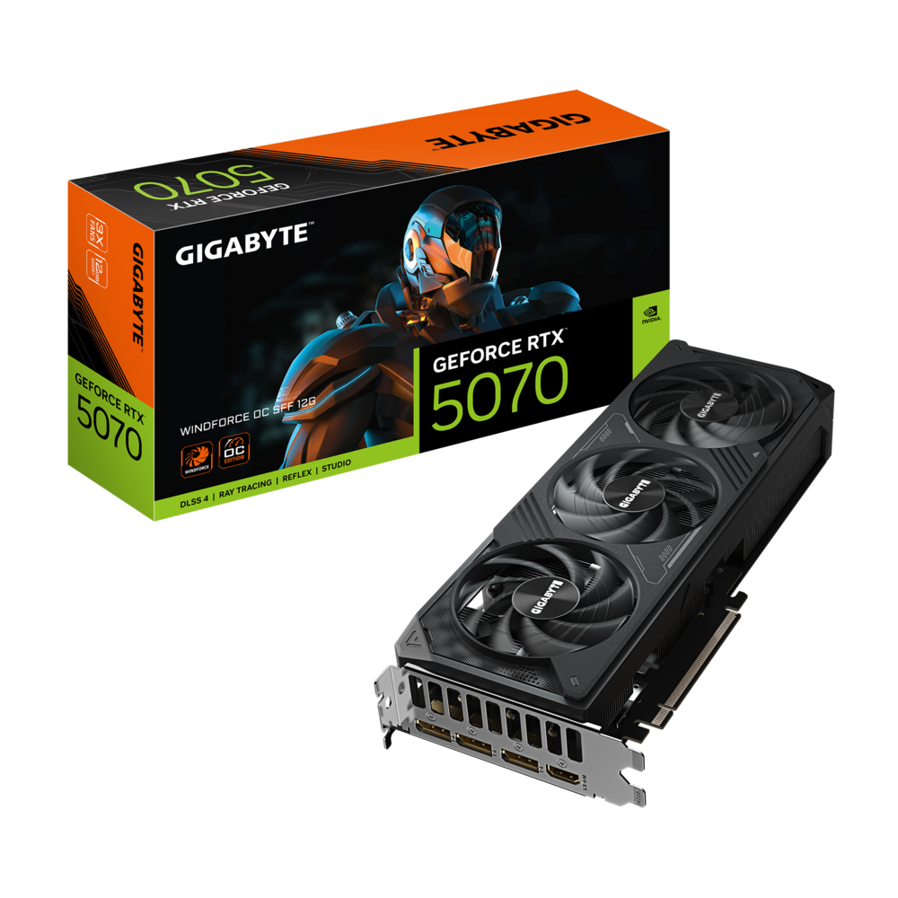Gigabyte GeForce RTX 5070 WINDFORCE OC SFF 12GB GDDR7 192-bit PCIe 5.0 Desktop Graphics Card