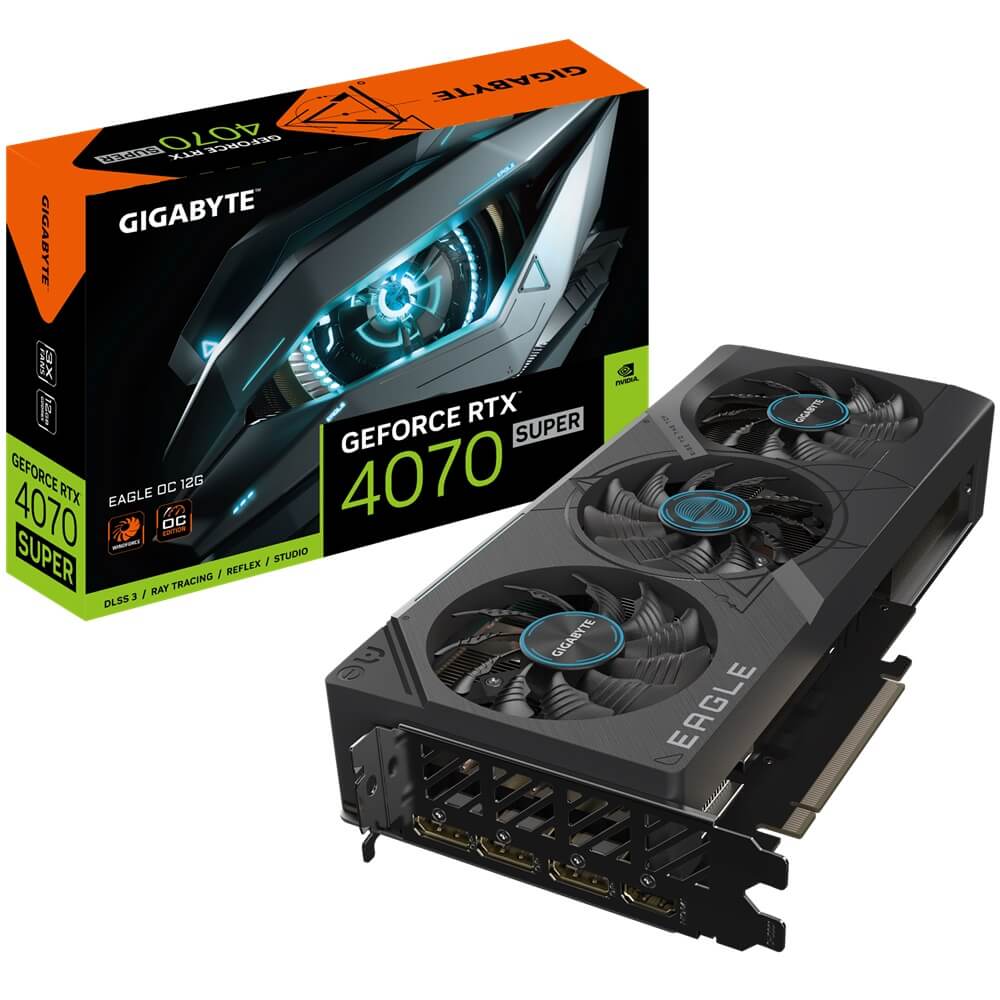 Gigabyte GeForce RTX 4070 SUPER EAGLE OC 12GB GDDR6X 192-bit PCIe 4.0 Desktop Graphics Card