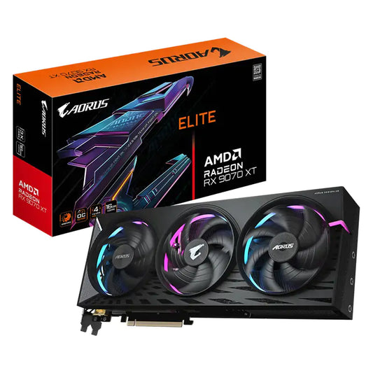 Gigabyte Radeon RX 9070 XT AORUS ELITE 16GB GDDR6 256-Bit PCIe 5.0 Desktop Graphics Card