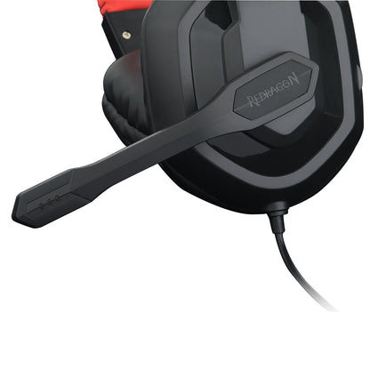 REDRAGON Over-Ear ARES Aux Gaming Headset – Black