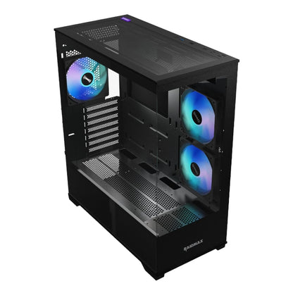 Raidmax I801 ATX|Micro-ATX|Mini-ITX|E-ATX ARGB Gaming Chassis – Black