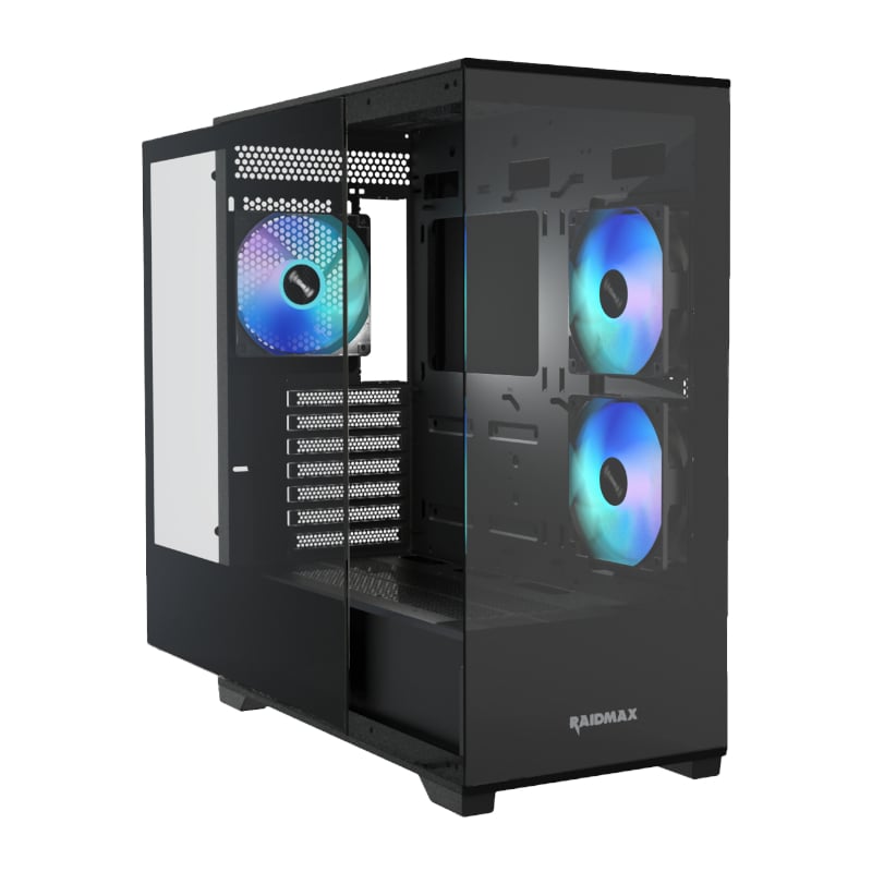 Raidmax I801 ATX|Micro-ATX|Mini-ITX|E-ATX ARGB Gaming Chassis – Black