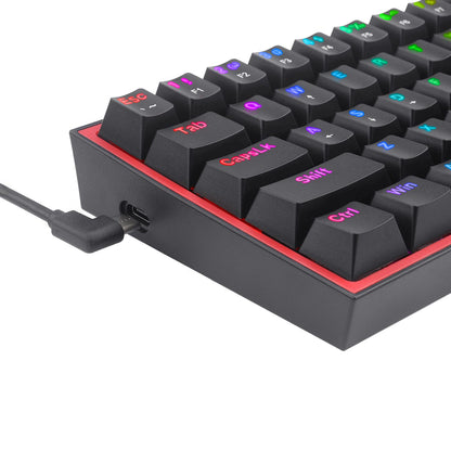 Redragon K617 FIZZ 60% Wired RGB Gaming Keyboard – Black