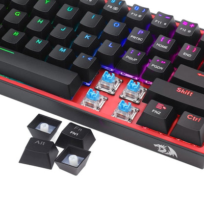 Redragon K617 FIZZ 60% Wired RGB Gaming Keyboard – Black