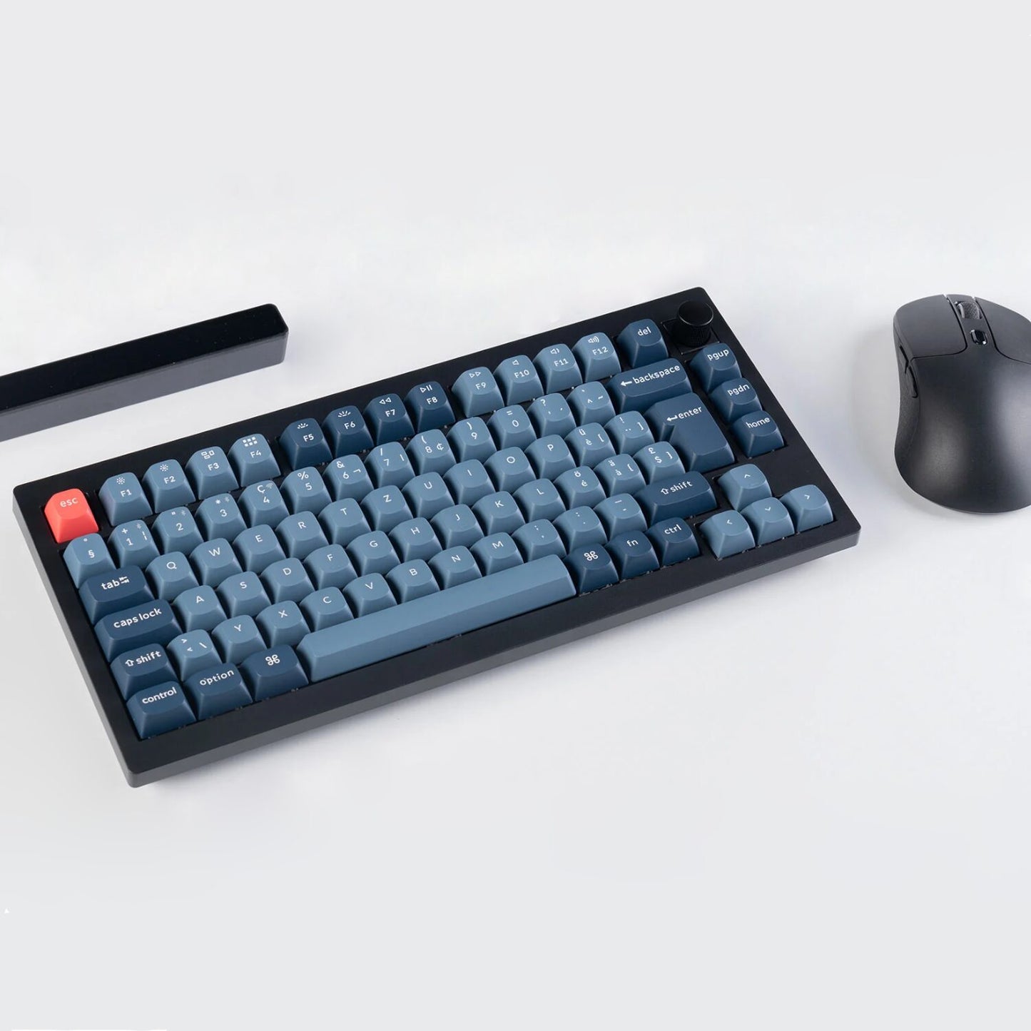 Keychron V1 Max QMK/VIA Wireless Custom Mechanical Keyboard | RED Switches - Black