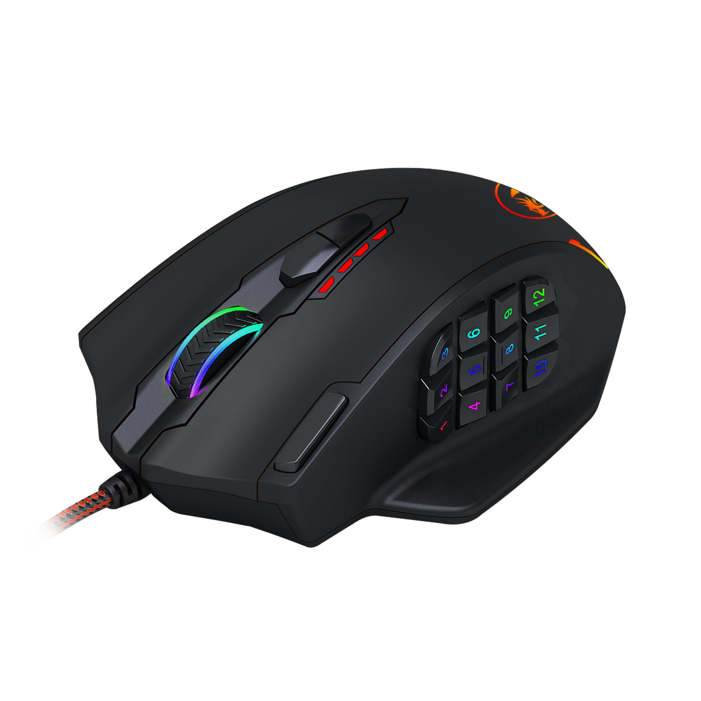 REDRAGON IMPACT 12400DPI MMO Gaming Mouse - Black
