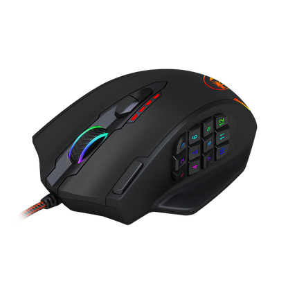 REDRAGON IMPACT 12400DPI MMO Gaming Mouse - Black
