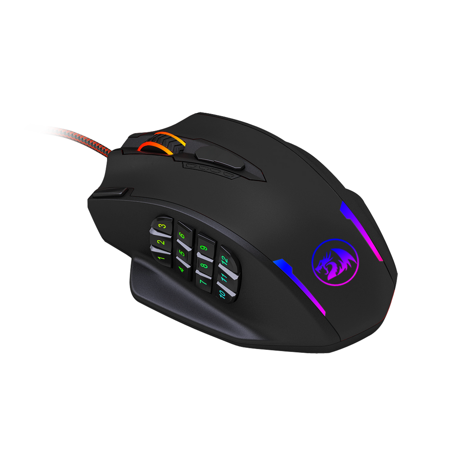 REDRAGON IMPACT 12400DPI MMO Gaming Mouse - Black