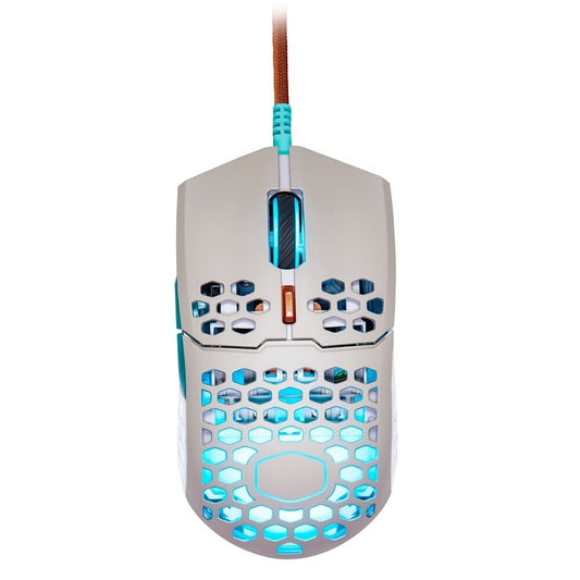 Cooler Master MM711 Retro Edition Gaming Mouse with Lightweight Honeycomb Shell, 16000 DPI Optical Sensor, Omron Switch, Ultra Weave Cable, and RGB Accents