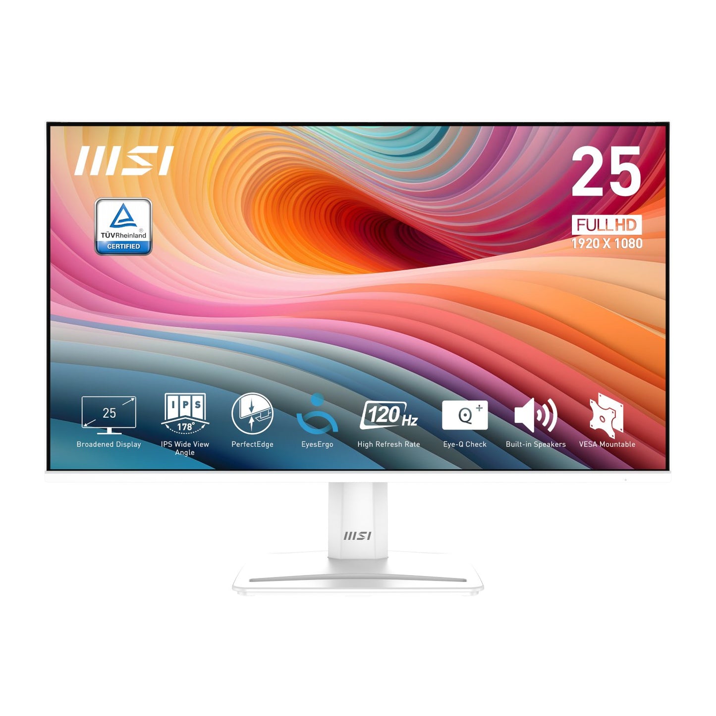 MSI PerfectEdge PRO MP251W E2 24.5″ FHD IPS Office Monitor – White