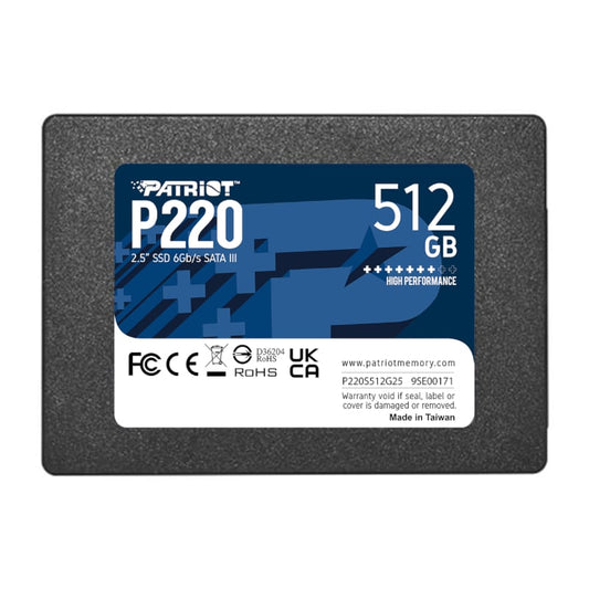 Patriot P220 512GB 2.5″ SSD