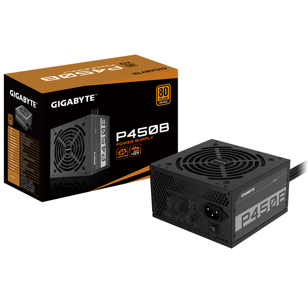 Gigabyte GP-P450B 450W 80 Plus Bronze Non-Modular Black Desktop Power Supply