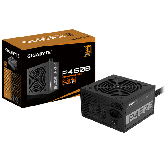 Gigabyte GP-P450B 450W 80 Plus Bronze Non-Modular Black Desktop Power Supply