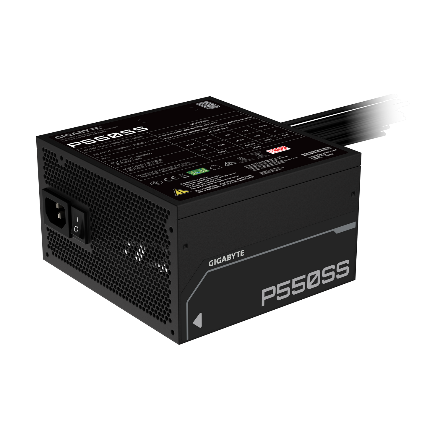 Gigabyte GP-P550SS 550W 80 PLUS Silver Non-Modular ATX 3.0 Power Supply