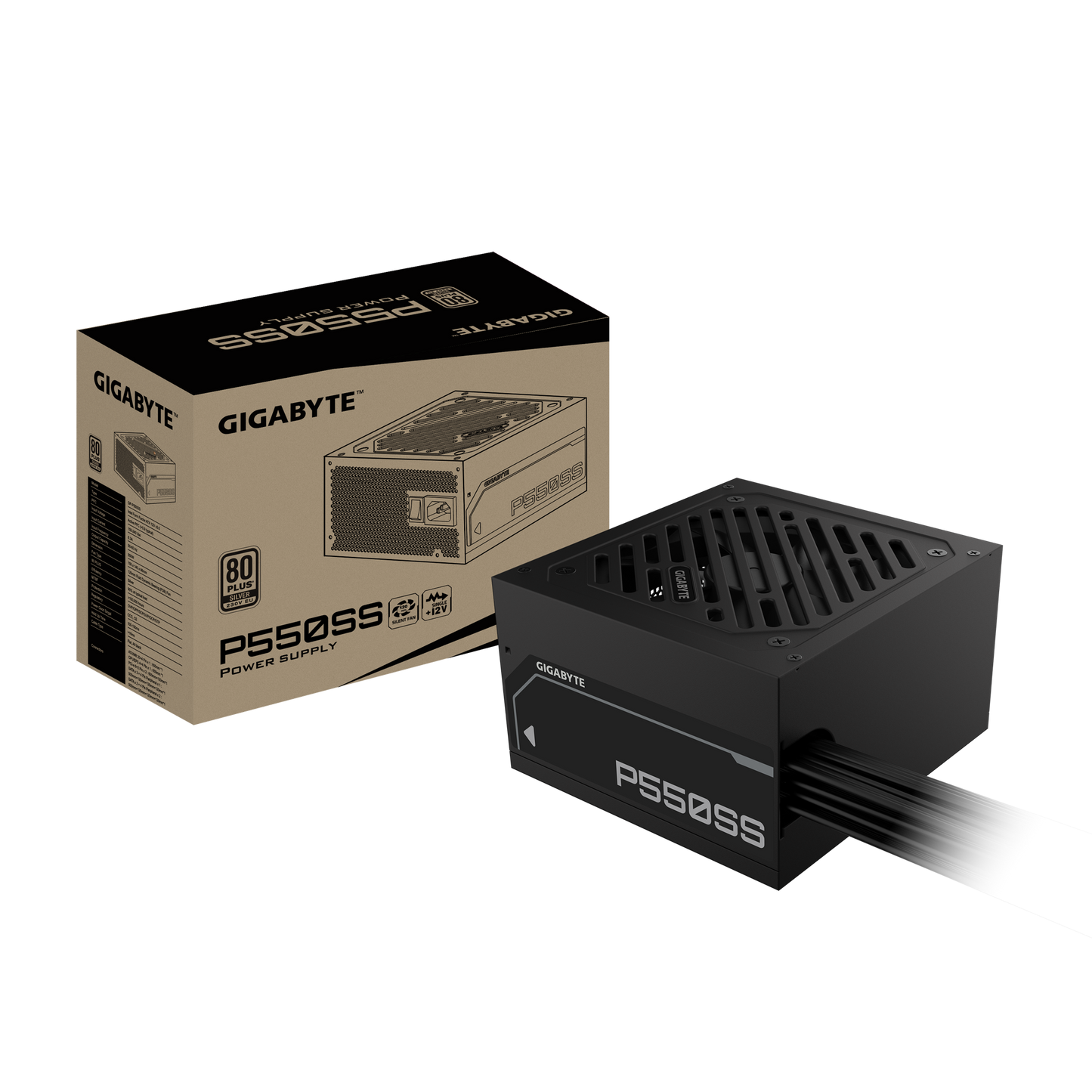 Gigabyte GP-P550SS 550W 80 PLUS Silver Non-Modular ATX 3.0 Power Supply