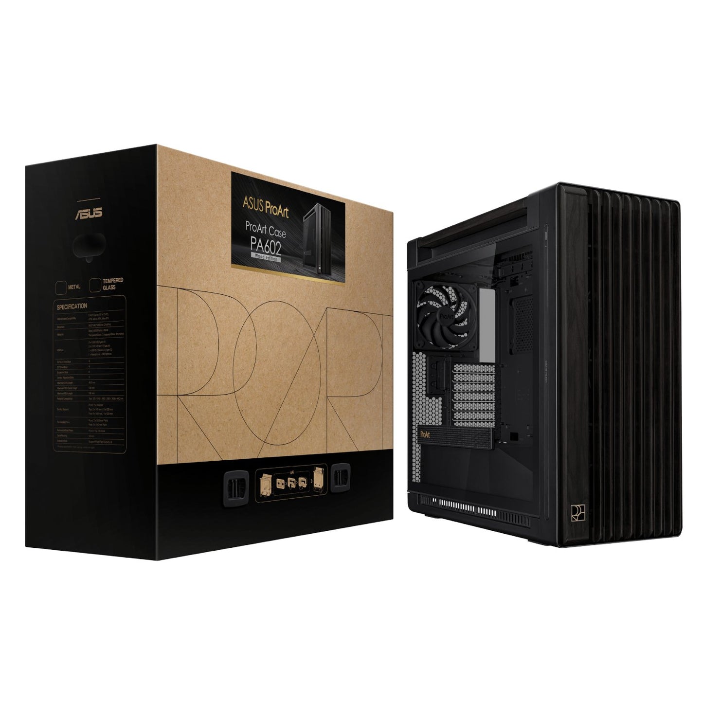 Asus ProArt PA602 Wood Edition Mid Tower ATX Chassis – Black
