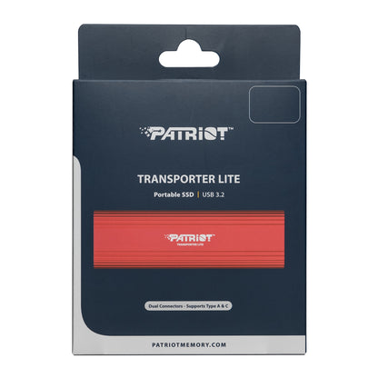 Patriot Transporter Lite 2TB USB3.2 Type-C External Portable SSD – Red