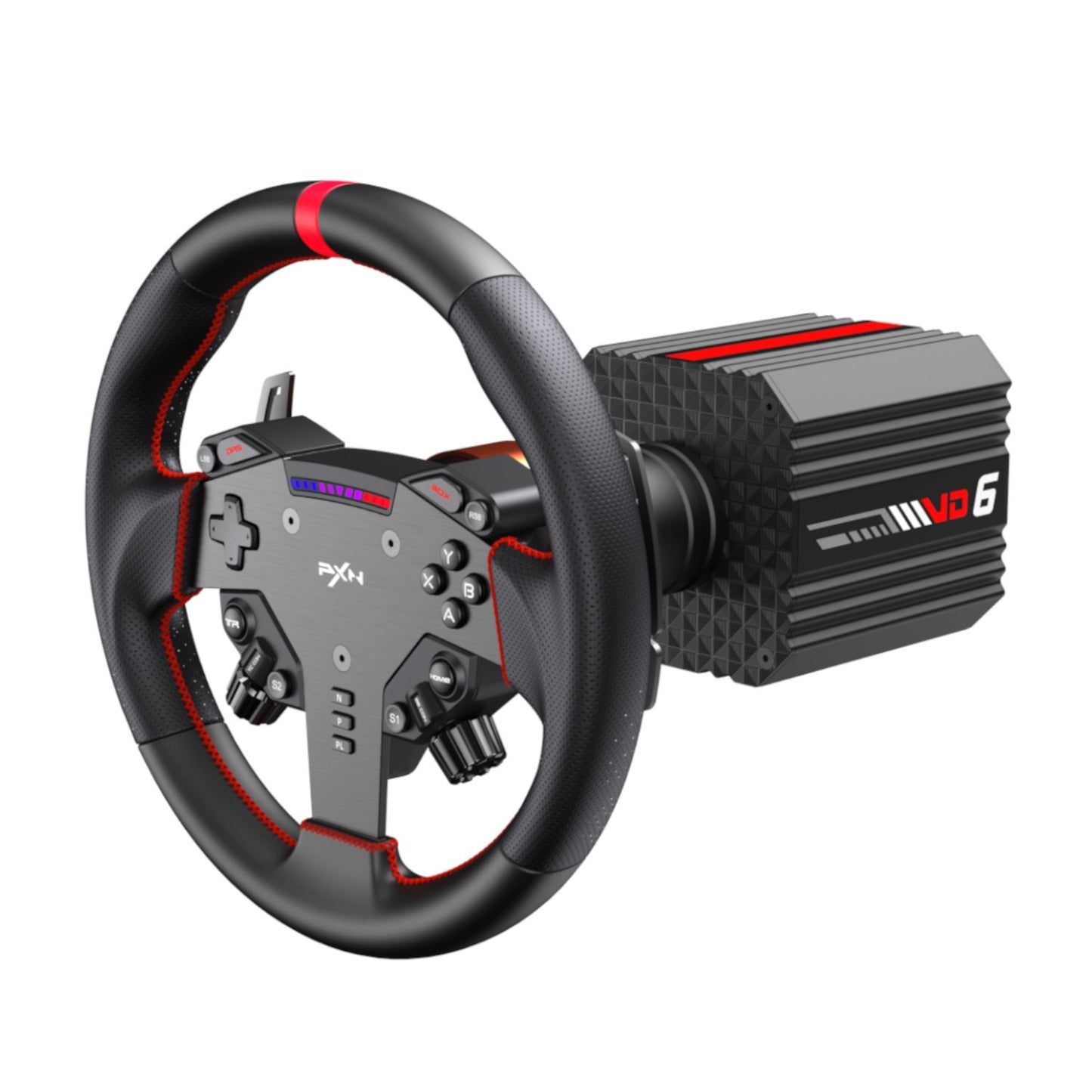 PXN VD6 Direct Drive Sim Racing Wheel | PD-HM Dual Pedal | Z9 Clamp Bundle