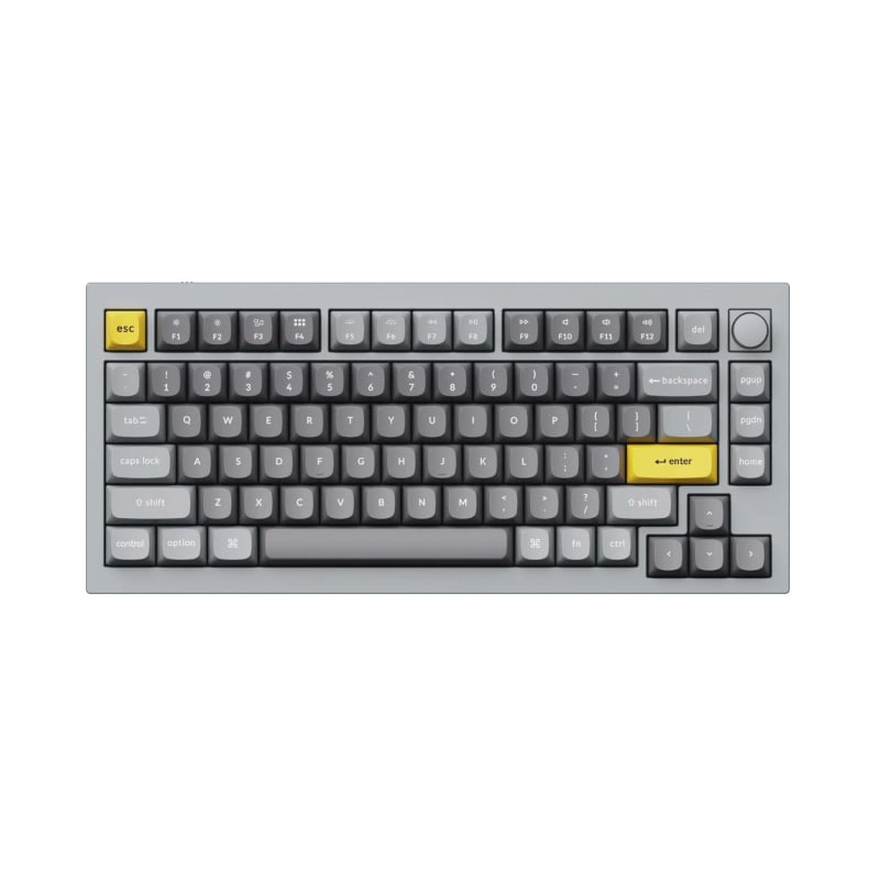 Keychron Q1 75% Red G Pro Switches Aluminium RGB Wired Keyboard – Grey