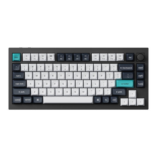 Keychron Q1 Max QMK/VIA RGB Wireless Custom Mechanical Keyboard (Gateron BANANA Switches) – Black