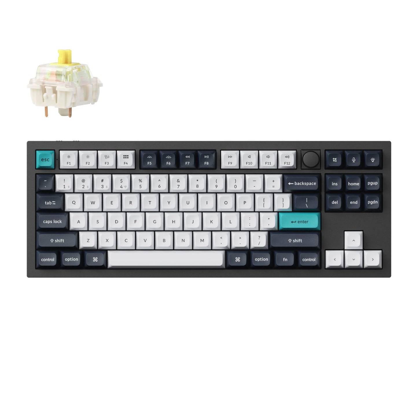 Keychron Q3 Max QMK/VIA 80% Wireless Custom Mechanical Keyboard (Banana Switch) – Carbon Black