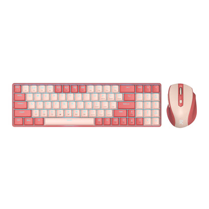 Redragon BS8772 Wireless Keyboard and Mouse Combo – Red/Pink