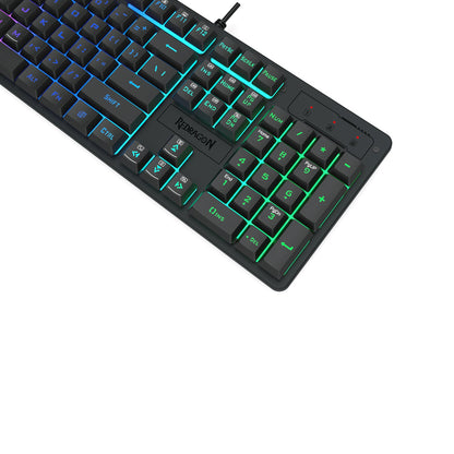 Redragon K521 Upgrade Rainbow LED 104-Key Membrane Gaming Keyboard
