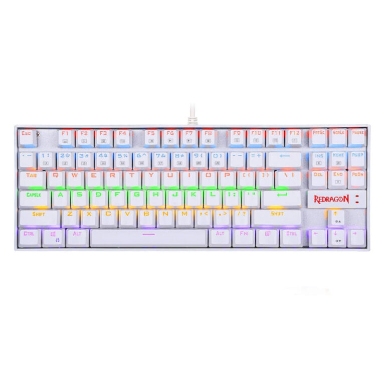 REDRAGON KUMARA Mechanical 87 Key|RGB Backlit Gaming Keyboard – White