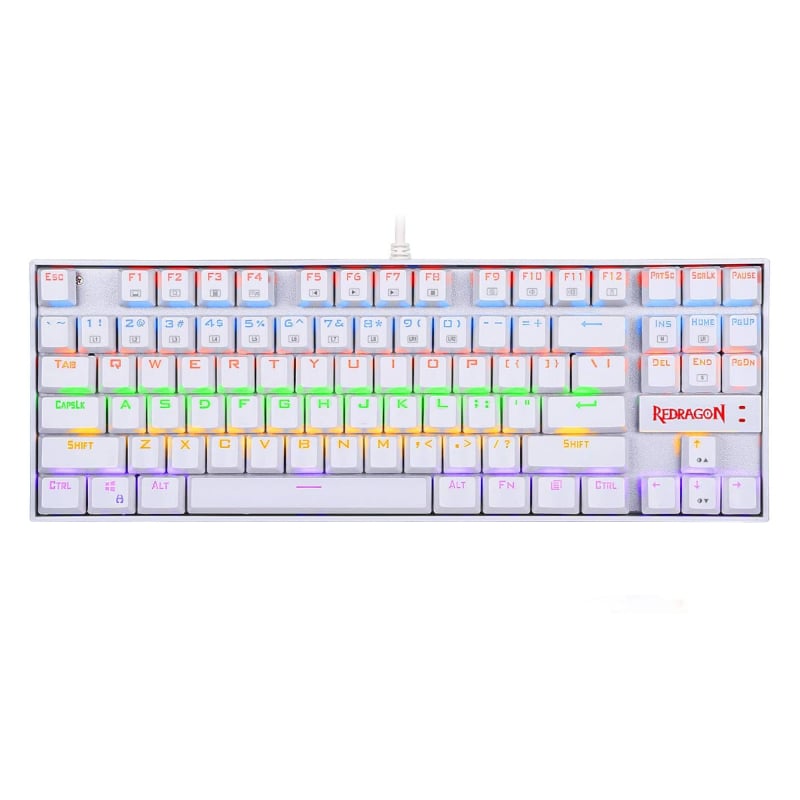 REDRAGON KUMARA Mechanical 87 Key|RGB Backlit Gaming Keyboard – White