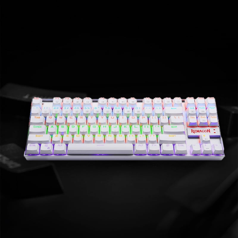 REDRAGON KUMARA Mechanical 87 Key|RGB Backlit Gaming Keyboard – White