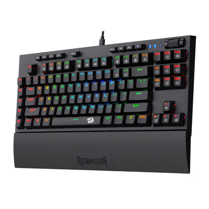 Redragon K588 RGB Pro BROADSWORD TKL Mechanical Wired Gaming Keyboard – Black