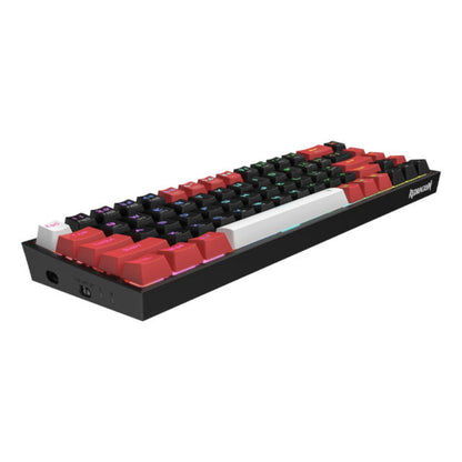 REDRAGON Castor Pro 68Key Wireless Red-Black-White KeyCap Bluetooth RGB Red Switch – Black-Red