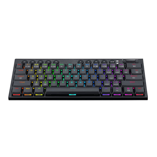 REDRAGON Horus Mini 61Key Red Switch RGB Low Profile Gaming Mechanical Keyboard – Black