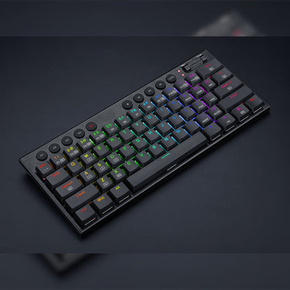 REDRAGON Horus Mini 61Key Red Switch RGB Low Profile Gaming Mechanical Keyboard – Black