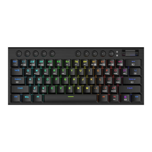 REDRAGON Horus Mini Pro 61Key Wireless Bluetooth Red Switch RGB Low Profile Gaming Mechanical Keyboard – Black