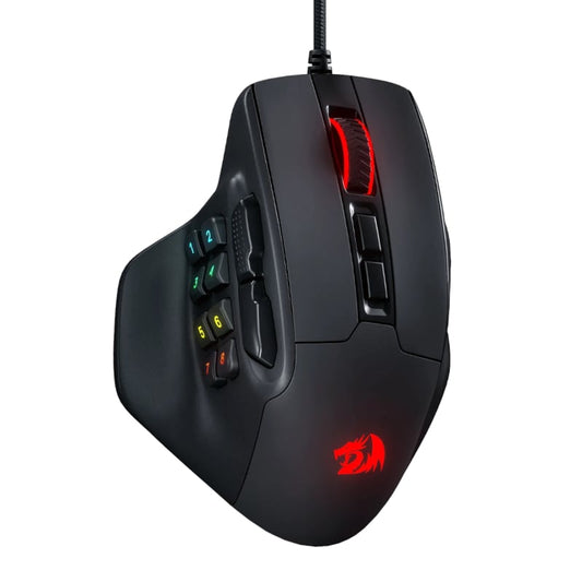 REDRAGON Aatrox 6200DP RGB MMO Gaming Mouse – Black