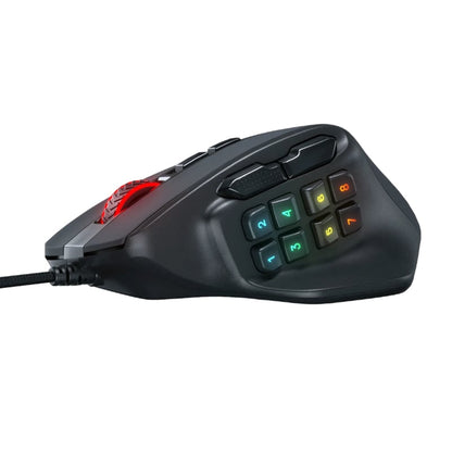 REDRAGON Aatrox 6200DP RGB MMO Gaming Mouse – Black