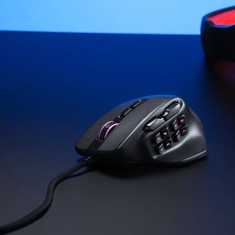 REDRAGON Aatrox 6200DP RGB MMO Gaming Mouse – Black