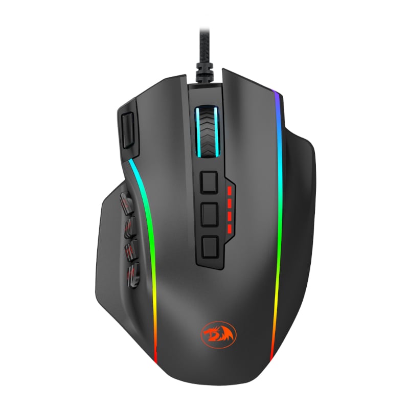 REDRAGON PERDICTION 4 12400DPI RGB MMO Ergo Gaming Mouse – Black