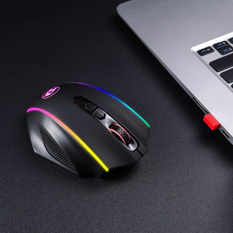 REDRAGON PERDICTION 4 12400DPI RGB MMO Ergo Gaming Mouse – Black