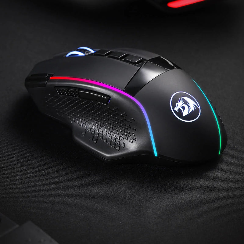 REDRAGON Enlighten 19000DPI RGB Wireless Gaming Mouse – Black