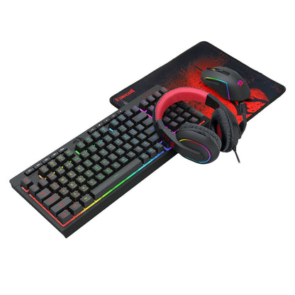 Redragon 4-in-1 Keyboard - Mouse - Mousepad - RGB Headset Gaming Combo