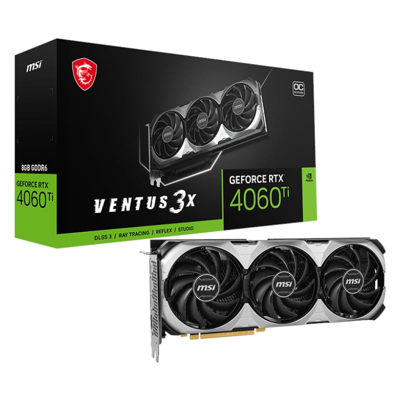 MSI Nvidia GeForce RTX 4060Ti Ventus 3X 8GB GDDR6X