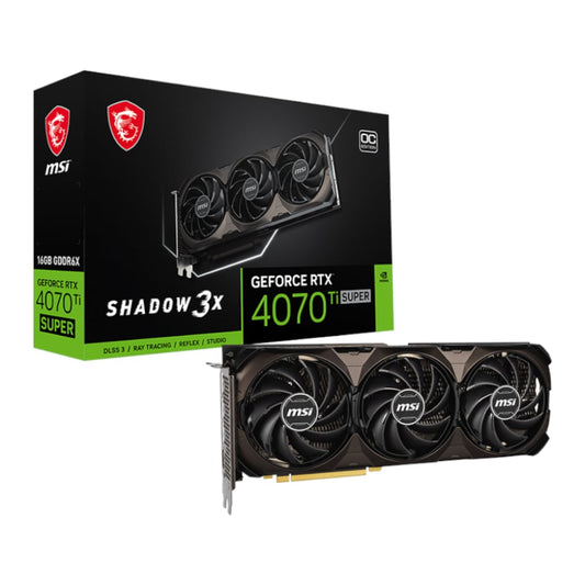 MSI GeForce RTX 4070Ti SUPER SHADOW 3X OC 16GB GDDR6X 256-bit Graphics Card