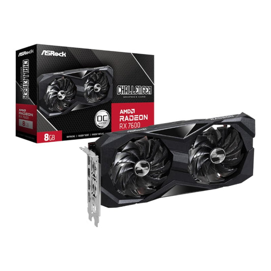 ASRock Radeon RX 7600 Challenger 8GB OC GDDR6 128-BIT Graphics Card