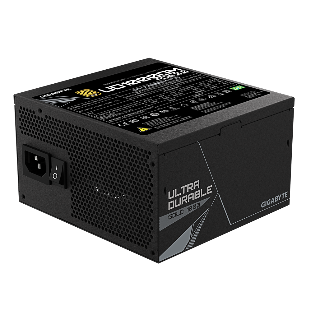 Gigabyte 1000W PCIe 5.0 12VHPWR 80 Plus Gold Fully Modular Black ATX Desktop Power Supply