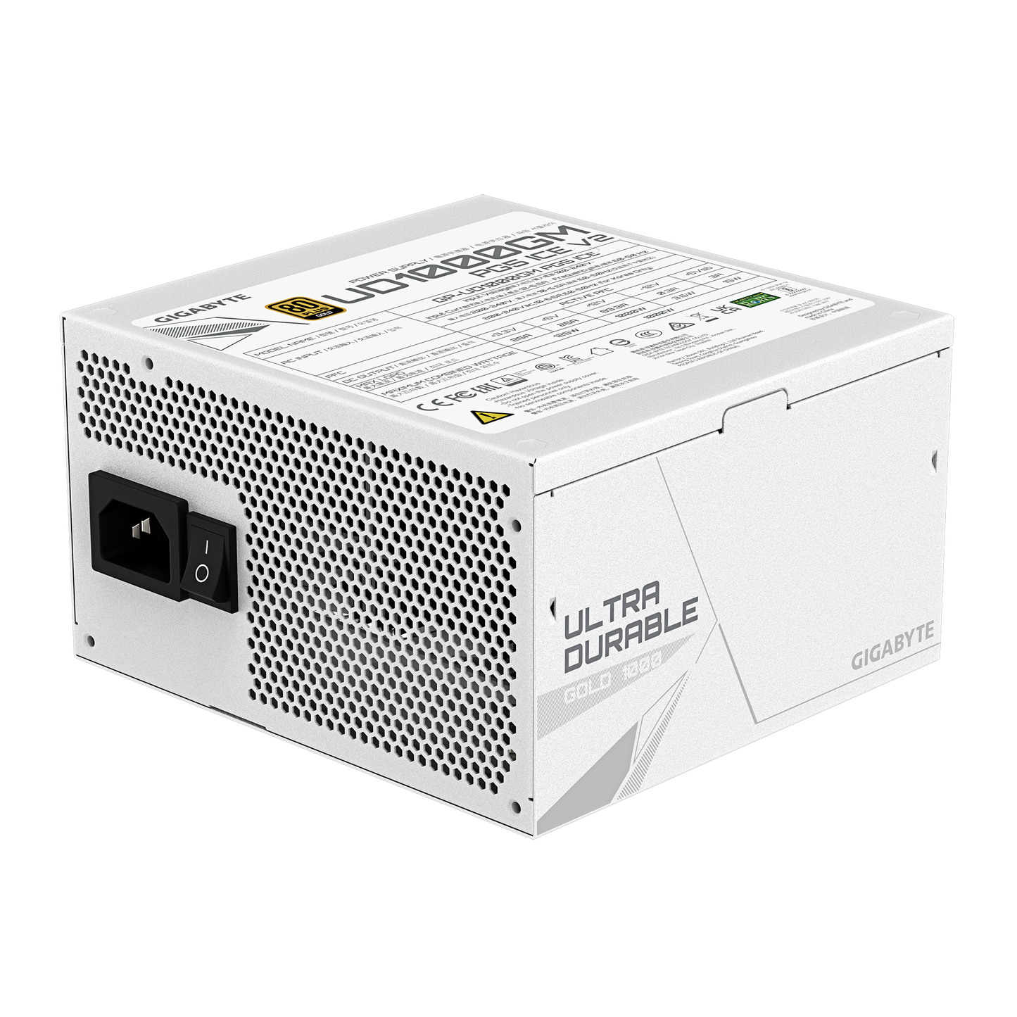 Gigabyte ICE 1000W PCIe 5.0 12VHPWR 80 Plus Gold Fully Modular ATX Desktop Power Supply