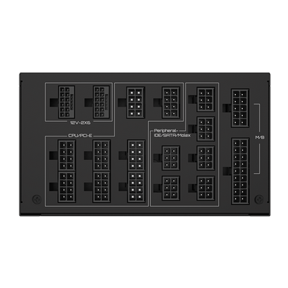 Gigabyte UD1600PM PG5 AI TOP 80 PLUS Platinum Fully Modular PCIe 5.1 12VHPWR 12V-2x6 ATX 3.1 PSU, 1600w