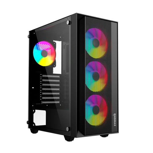 Raidmax V1000TBS ATX | Micro-ATX | Mini-ITX ARGB Mid-Tower Gaming Chassis – Black